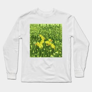 chicks in the flowers Long Sleeve T-Shirt